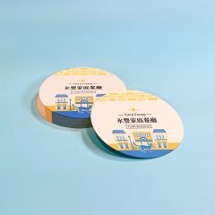 圓形紙杯墊近照示意