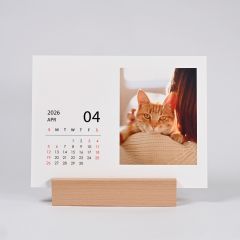 實木座桌曆近照展示