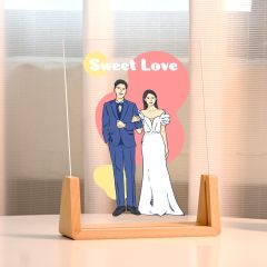 直式透光相框展示