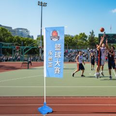 客製立旗應用於運動比賽現場