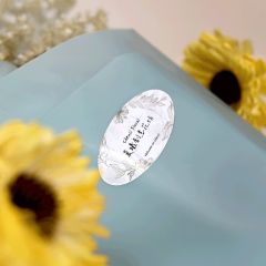 銅版特殊膠貼紙 - 橢圓形