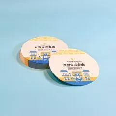 圓形紙杯墊近照示意