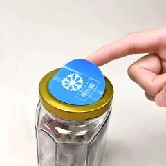 圓形珠光冷凍膠貼紙應用示意