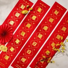 客製長對聯燙金款展示