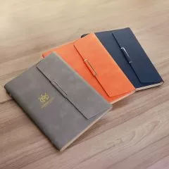 磁扣活頁皮革筆記本展示