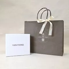 咖啡色橫式單色印刷紙袋展示