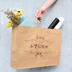 橫式彩色印刷紙袋展示