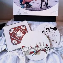 珪藻土吸水杯墊展示