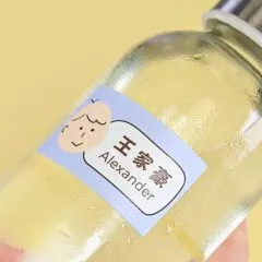 玻璃瓶上姓名貼材質防水