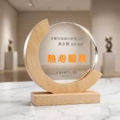 月牙款水晶獎座整體