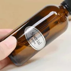 亮銀龍貼紙 - 橢圓形