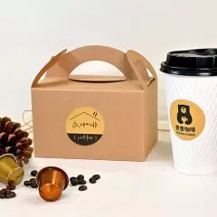 赤牛皮貼紙 - 圓形